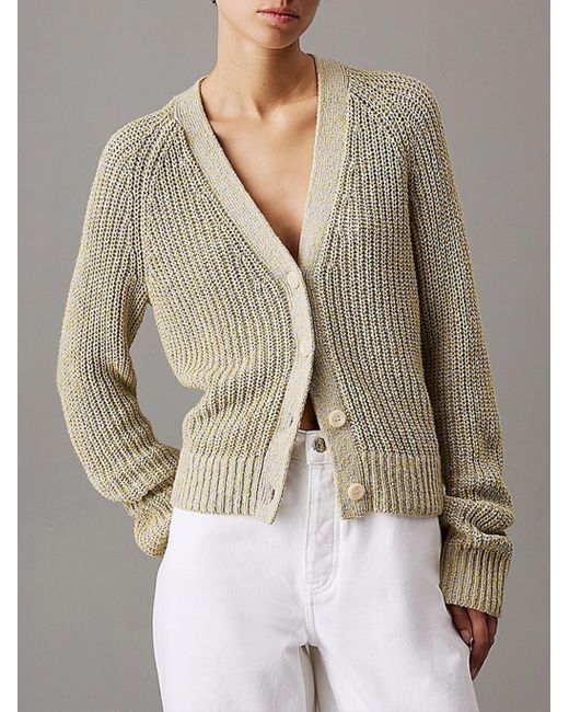 Calvin Klein Brown Cardigan Mouliné