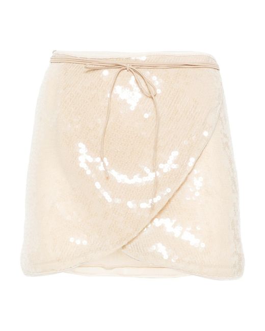Oseree Natural Wrap Design Skirt
