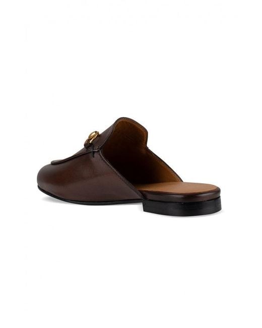Gucci Brown Princetown Pantoffeln