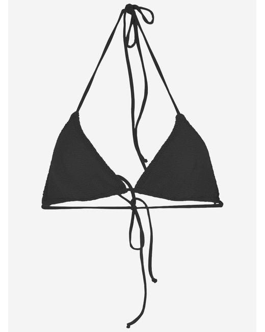 Mc2 Saint Barth Metallic Stretch Nylon Bikini Top