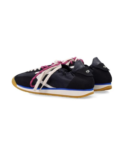 PURAAI Blue Panther Vegan Lace-Up Sneakers