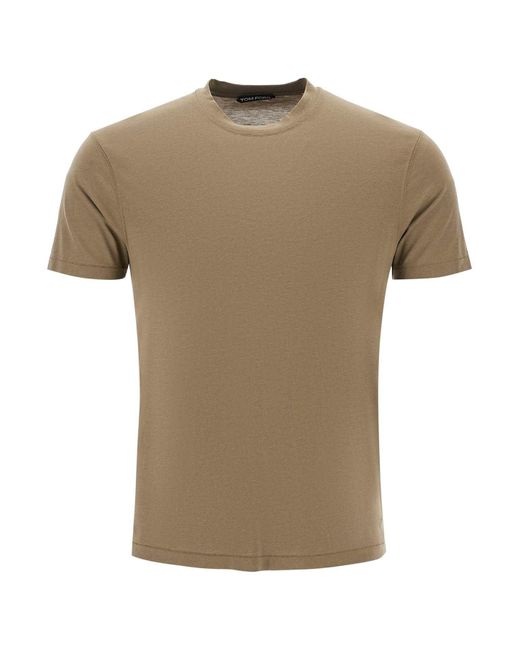 Tom Ford Green Cottono And Lyocell T Shirt