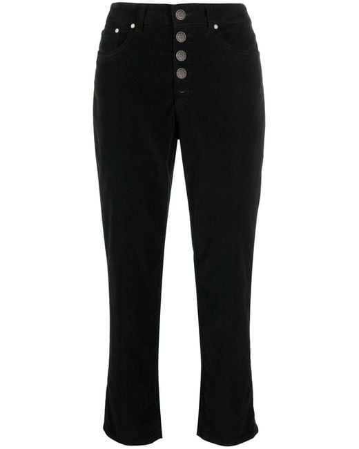 Dondup Cropped Broek in het Black