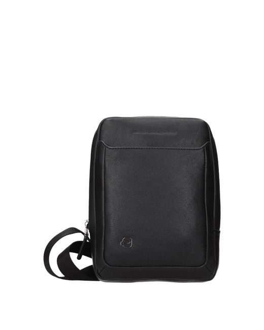 Piquadro Black Shoulder Bags Leather for men