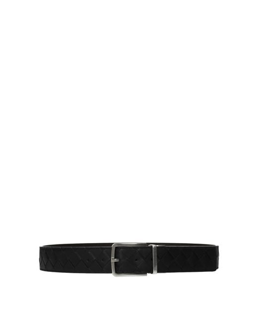 Bottega Veneta Black Belt Leather/Moro Head