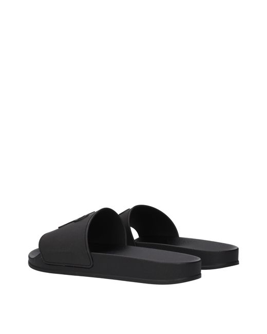 Palm Angels Black Clogs And Mules Rubber