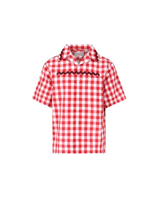 Prada Red Gingham Shirt for men