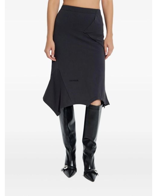 Vetements Black Logo Upside Down T Skirt