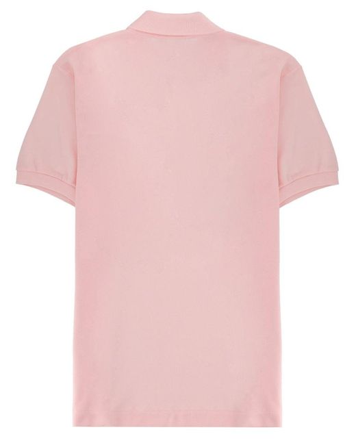 Lacoste Pink Polo With Logo for men
