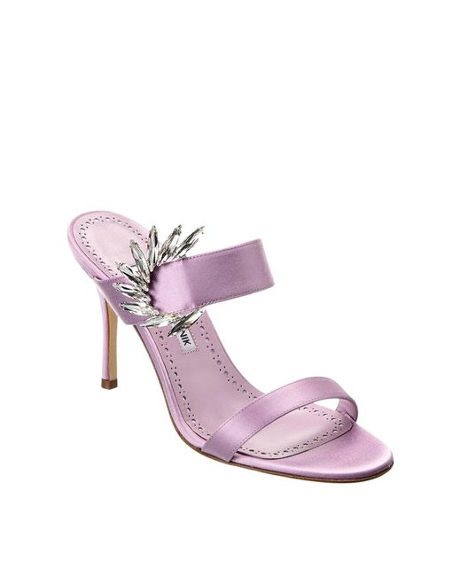 Manolo Blahnik Pink Chivela 090 Sandals
