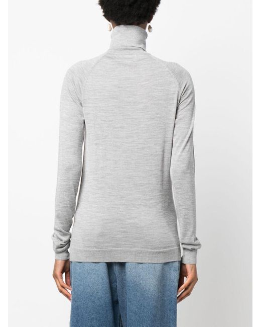 ARMARIUM Gray Wool And Cashmere Blend High Neck Sweater