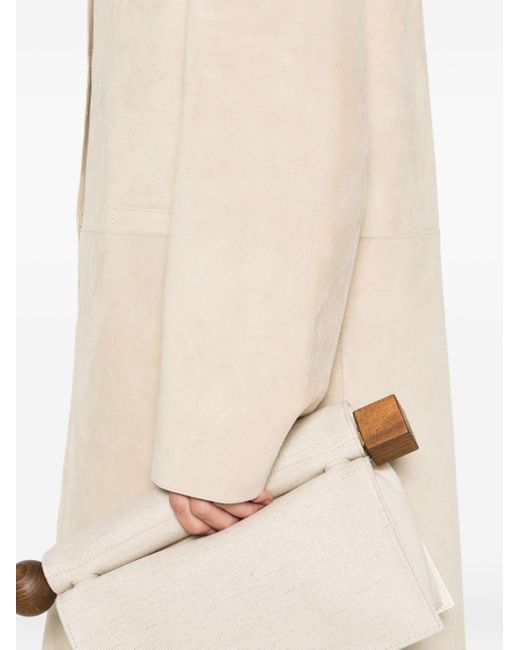 Totême  Suede Lederen Jas in het Natural
