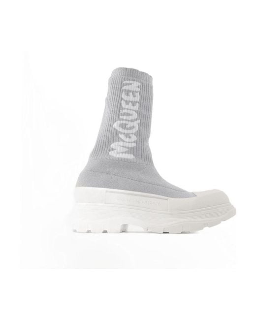 McQueen Gray Tread Slick Sneakers