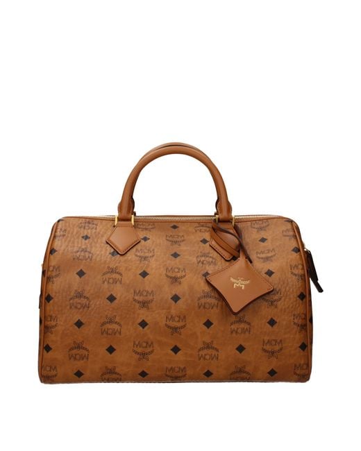 MCM Brown Handbags For /Cognac Fabric
