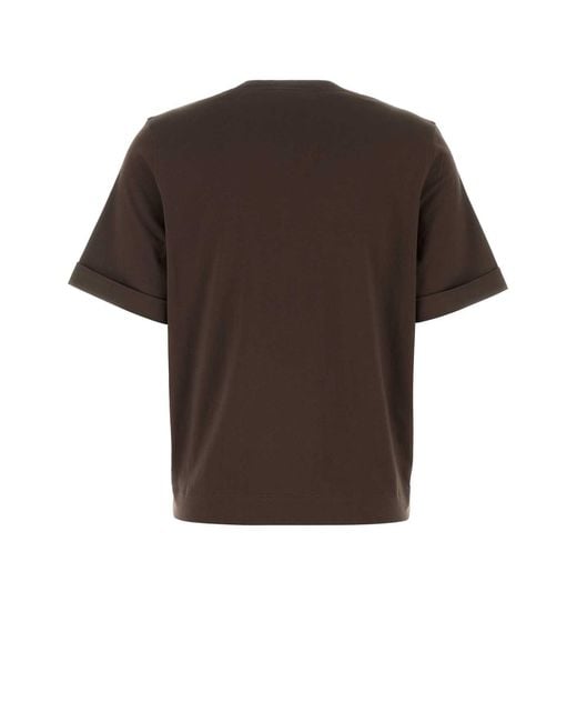 Brunello Cucinelli Brown Round Neck T-Shirt