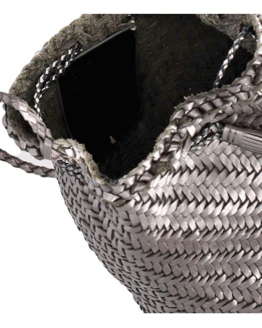 Dragon Diffusion Gray Pompon Double Jump Covertfoil Crossbody Bag for men
