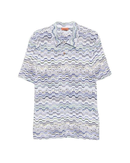 Missoni Gray Zigzag Polo