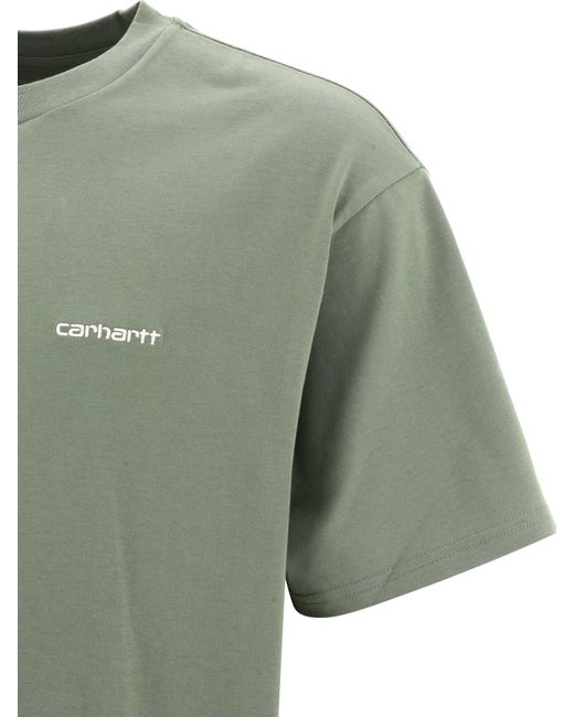 Carhartt "Skript Stickhemd" T -Shirt in Green für Herren