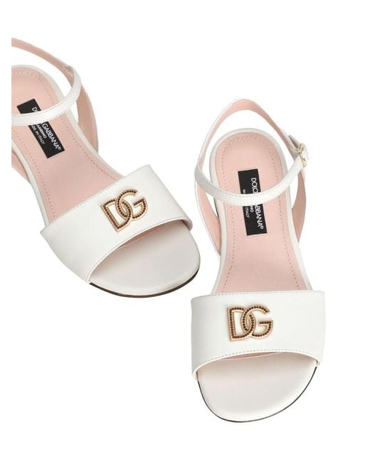 Dolce & Gabbana White Sandalo