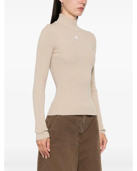 Courreges Natural Reedition Knit Ls Jumper