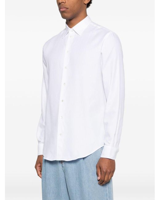 Emporio Armani White Cotton Shirt for men