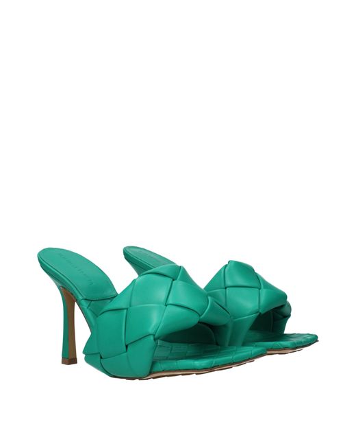 Bottega Veneta Green Sandals Acid/ Leather