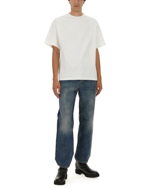 Etro White Crew Neck T-Shirt for men