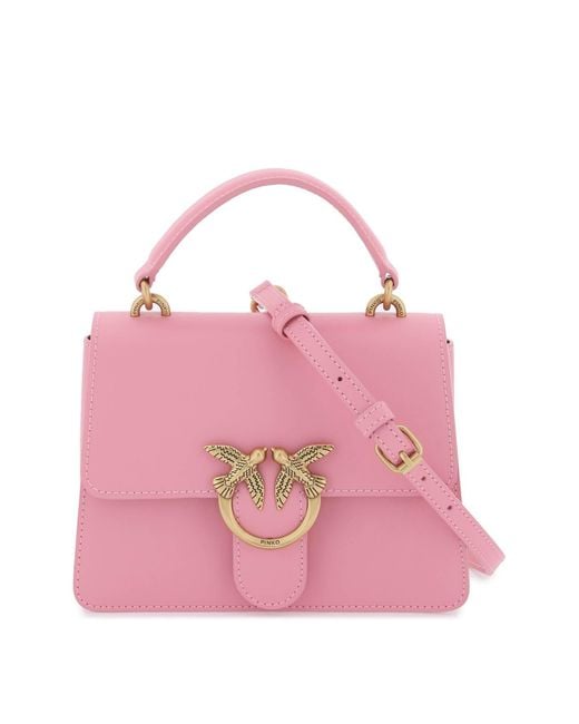 Pinko Love One Top Handle Mini Light Bag in het Pink