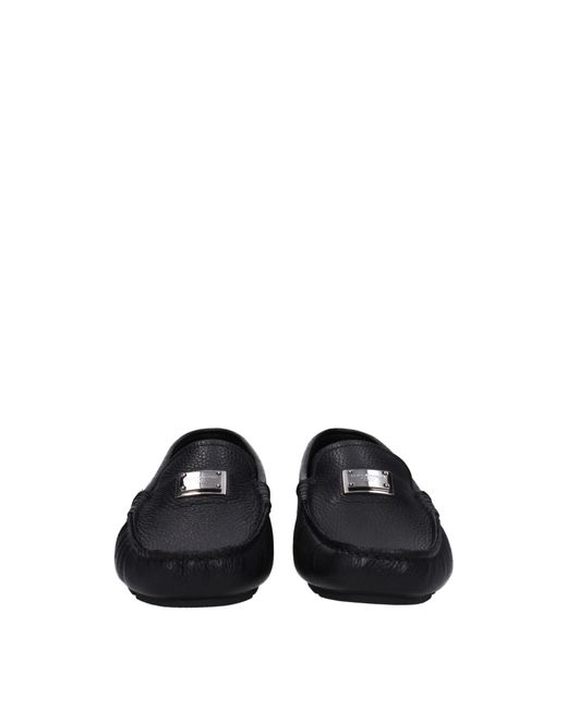 Dolce & Gabbana Black Dolce&Gabbana Moccasins Leather