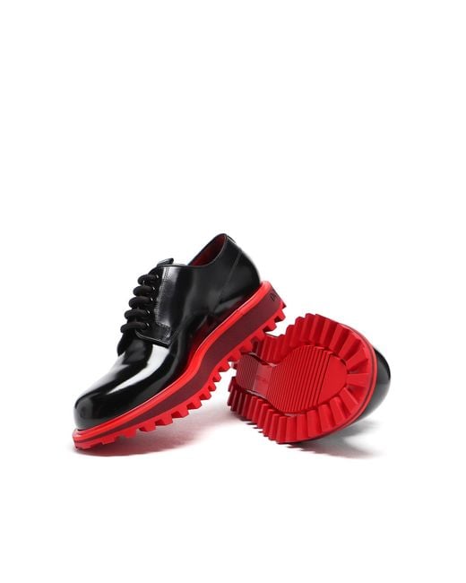 Dolce & Gabbana Leder Derbys in Red für Herren