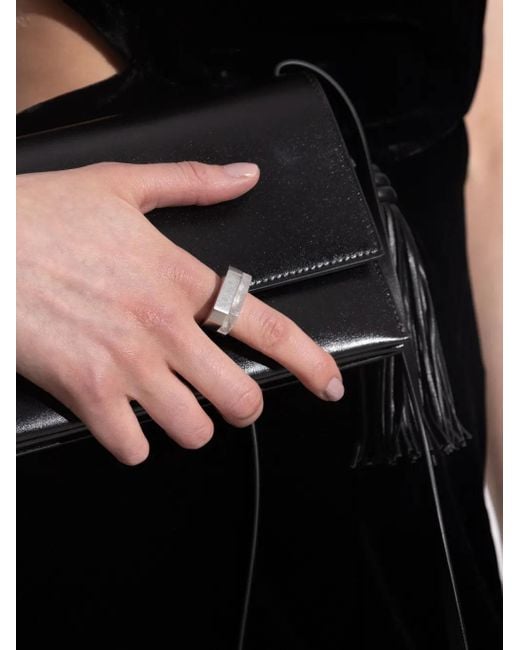 Rick Owens Hollywood Double Crystal Ring in het White