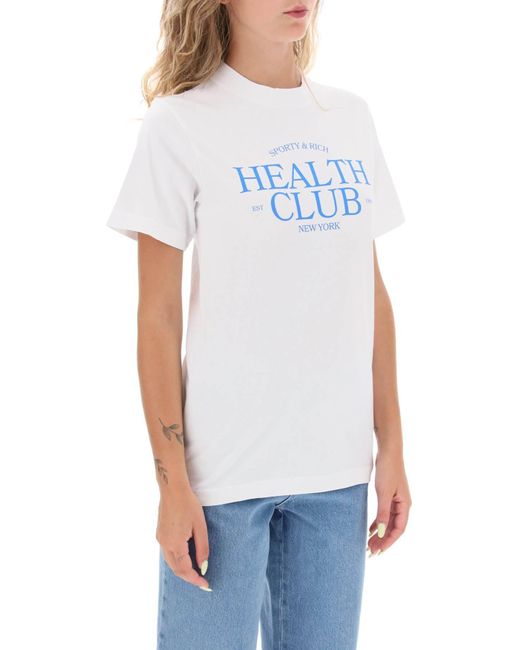 Sporty & Rich White 'SR Health Club' T -Shirt