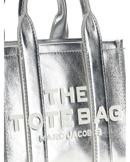 Marc Jacobs White 'The Metallic Leder Crossbody' Crossbody Bag '