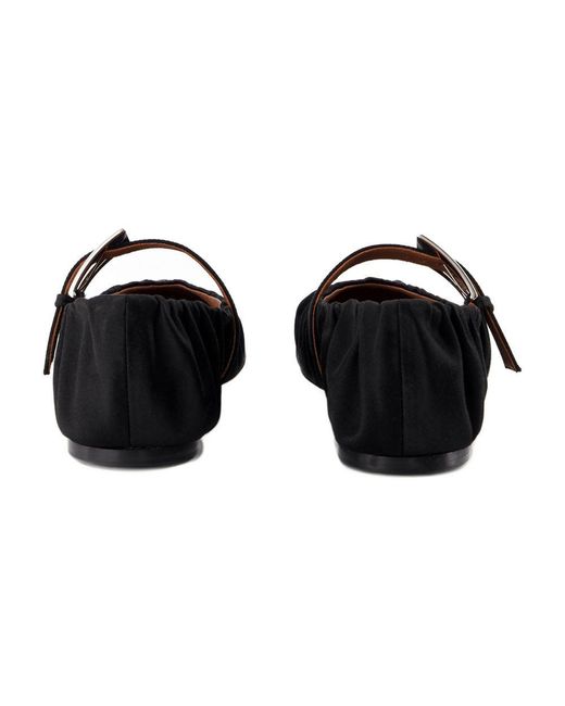 Paris Texas Ballerinas Sveva Plisse Silk Black
