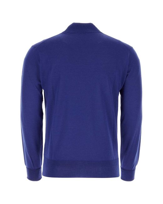 PT Torino Blue Electric Wool Sweater for men