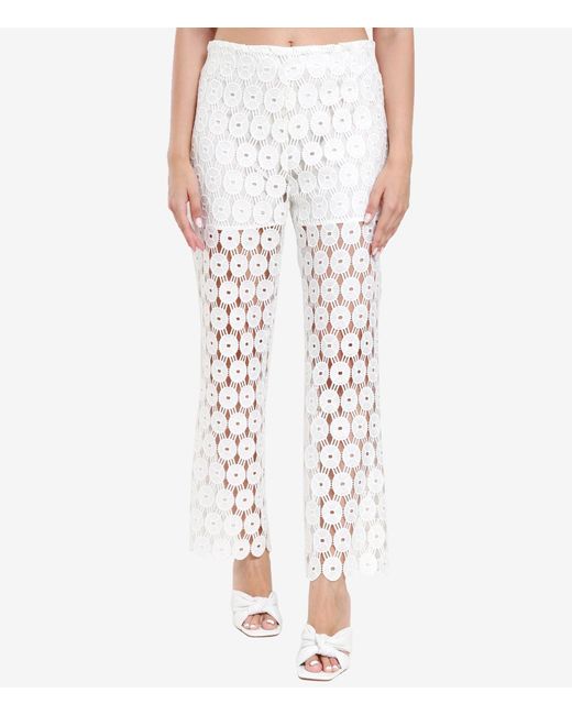 Erika Cavallini Semi Couture White Trousers