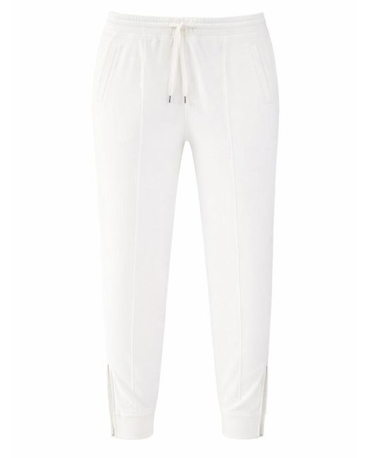 Brunello Cucinelli White Cotton Jogger Pants for men