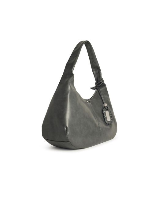 Ganni Gray 'Bou Xxl' Leather Blend Bag