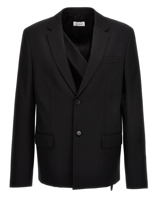 Off-White c/o Virgil Abloh 'ow Embroidery' Blazer in het Black voor heren