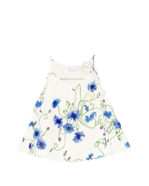 Stella McCartney White Embroidered Cotton Top