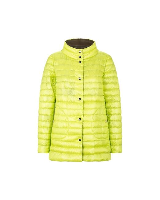 Herno Green Ultralight Reversible A-Line Down Coat