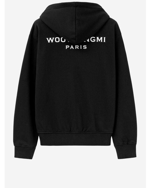 Wooyoungmi Black Hoodie Cotton for men