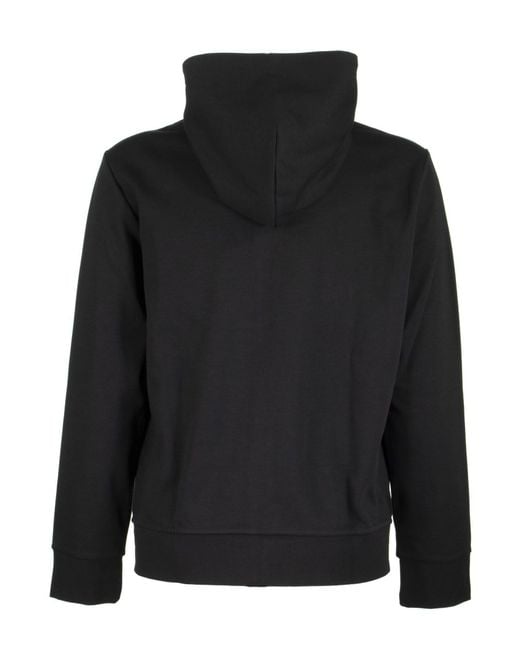 Polo Ralph Lauren Black Double-Knitted Full-Zip Hoodie With Signature Embroidery for men