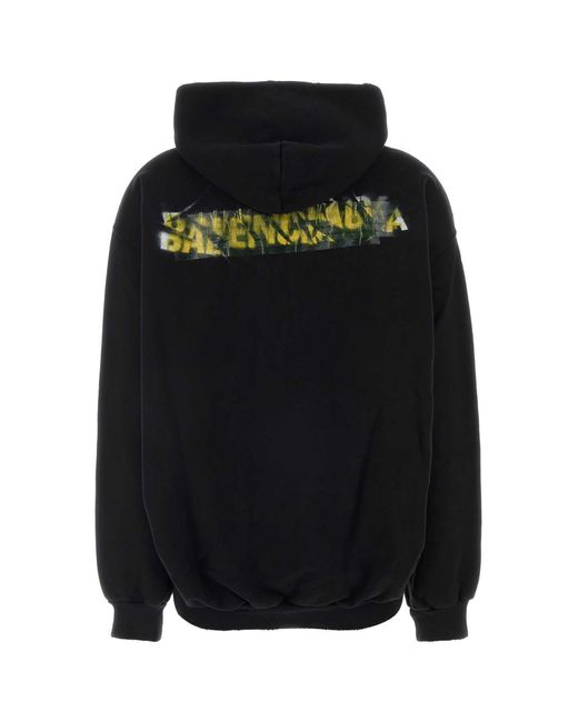 Balenciaga Black Logo Hood Sweatshirt