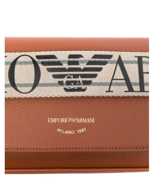 Emporio Armani Brown Myea Wallet On Chain