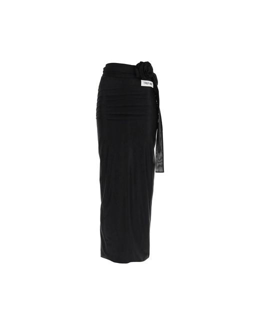 Dolce & Gabbana Black Elastane Long Skirt