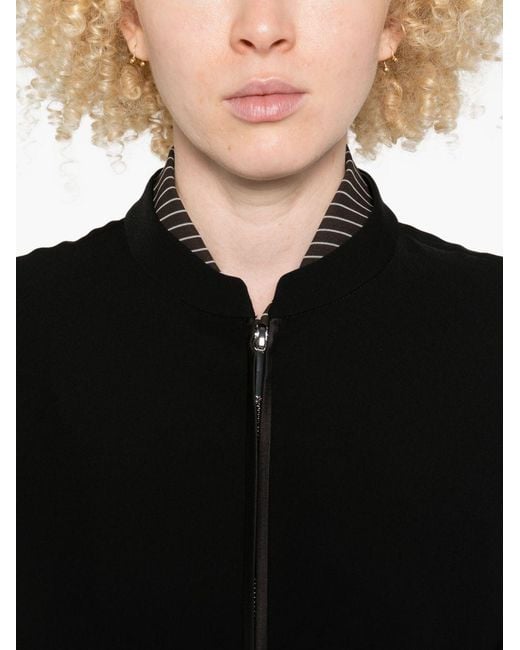 Emporio Armani Black Zipped Blouson Jacket