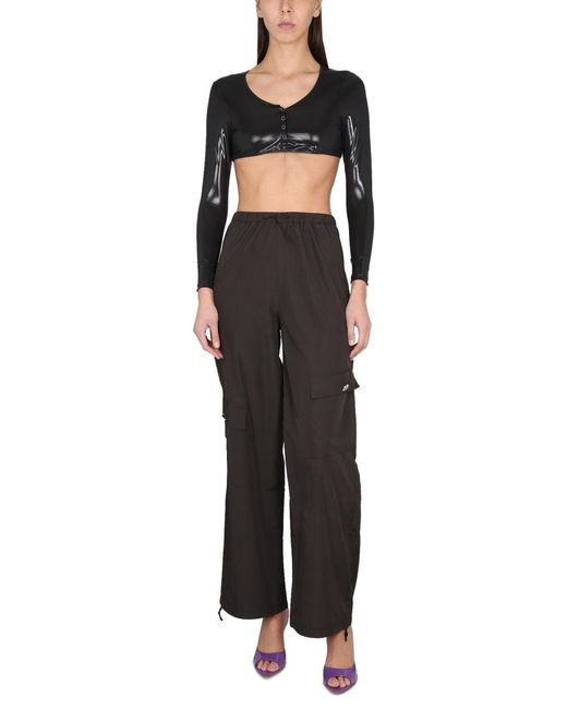 NOT AFTER TEN Black Cropped T Shirt