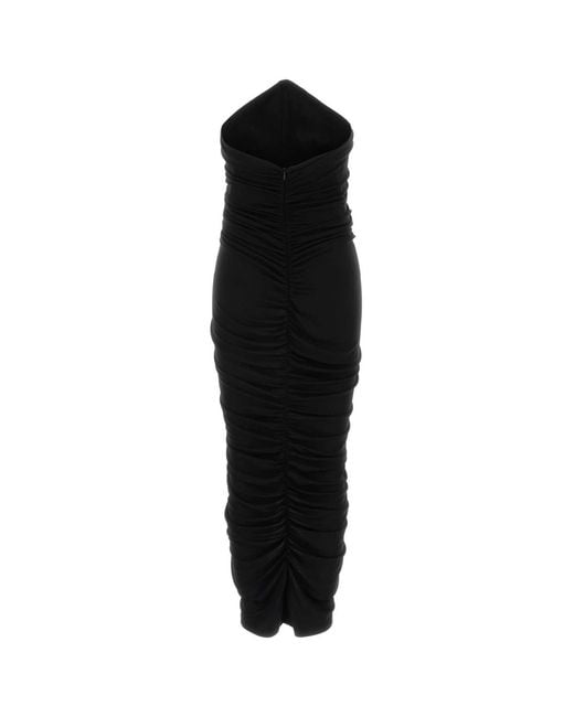 Alexander Wang Black Structured Bodice Midi Dress