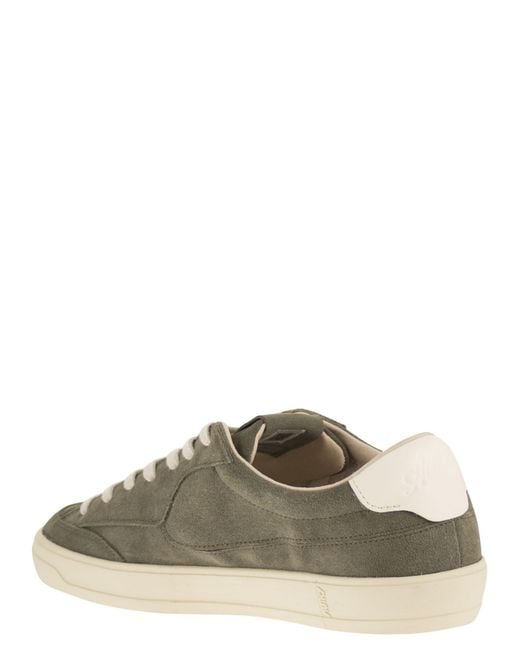 Autry Green Windscape Suede Trainers With Leather Details